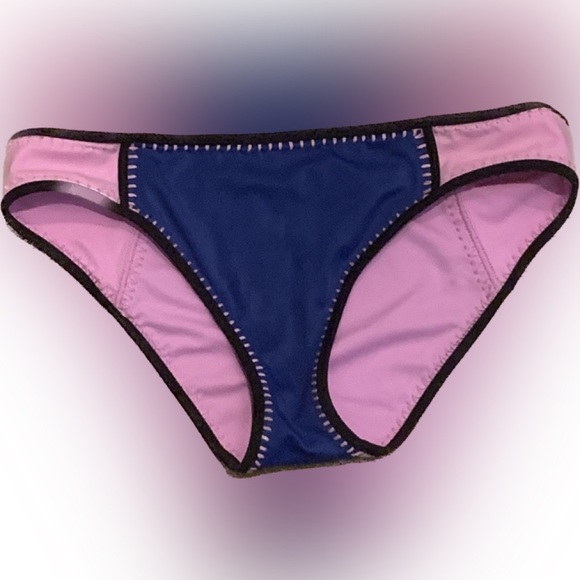 Victoria's Secret VS Color Block Swimsuit Bikini M bottoms 32 DD Top EXCELLENT - Picture 4 of 7